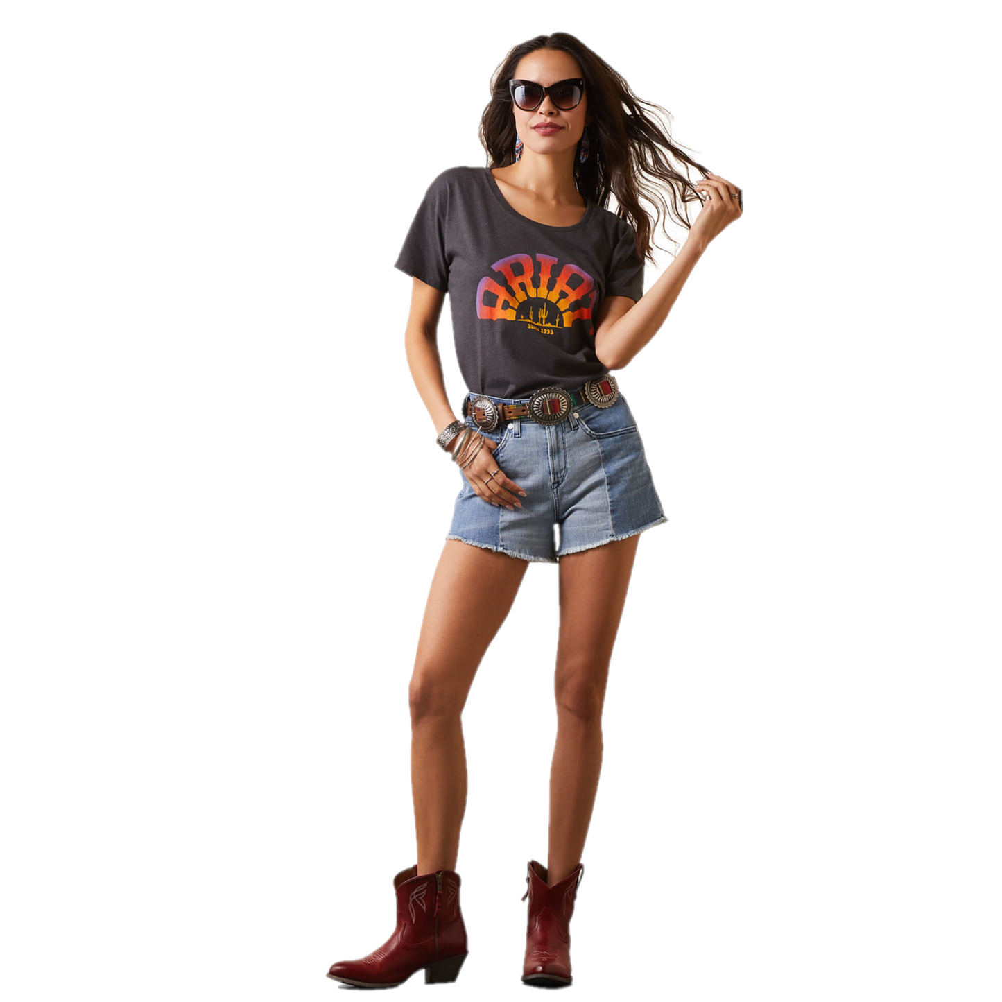 Ariat® Ladies Rainbow Charcoal Heather T-Shirt 10044606