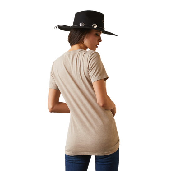 Ariat® Ladies Vintage Rodeo Oatmeal Heather Graphic T-Shirt 10044615