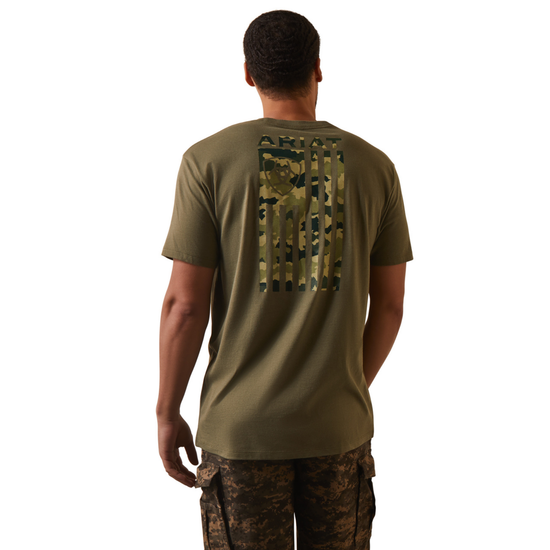 Ariat® Men's Tonal Camo Flag Military Heather T-Shirt 10044778