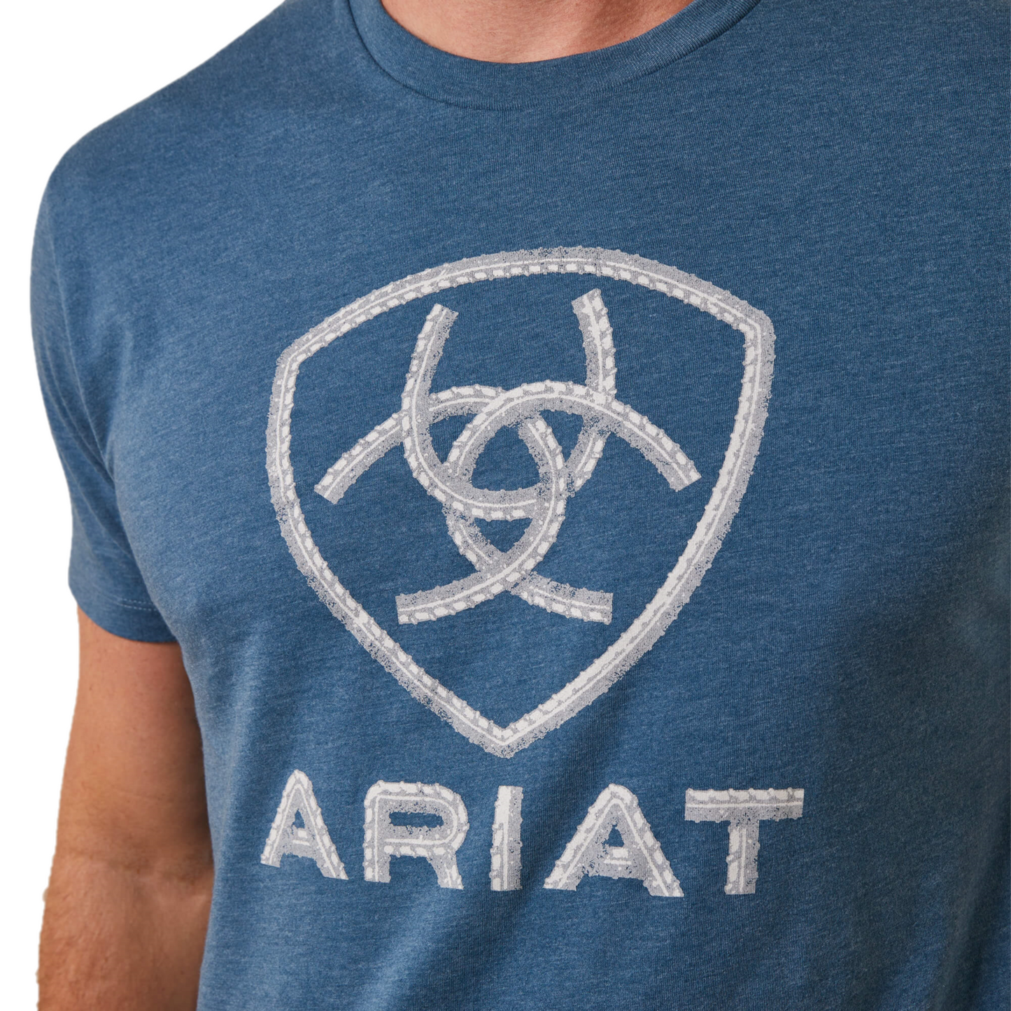 Ariat® Men's Steel Bar Logo Steel Blue Heather T-Shirt 10044782