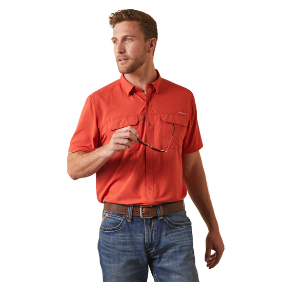 Ariat® Men's VentTEK™ Outbound Fitted Red Button Down Shirt 10045035