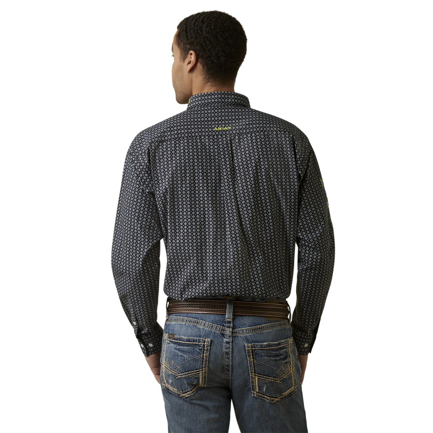 Ariat® Men's Team Peyton Casual Series Black Button Down Shirt 10045064
