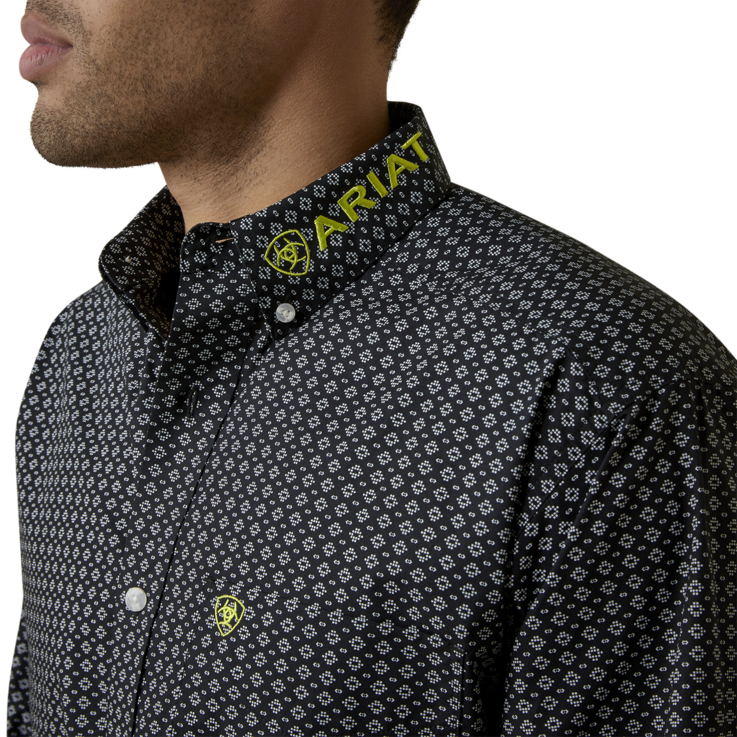 Ariat® Men's Team Peyton Casual Series Black Button Down Shirt 10045064