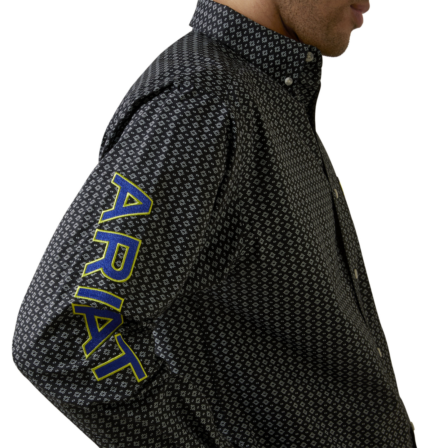 Ariat® Men's Team Peyton Casual Series Black Button Down Shirt 10045064