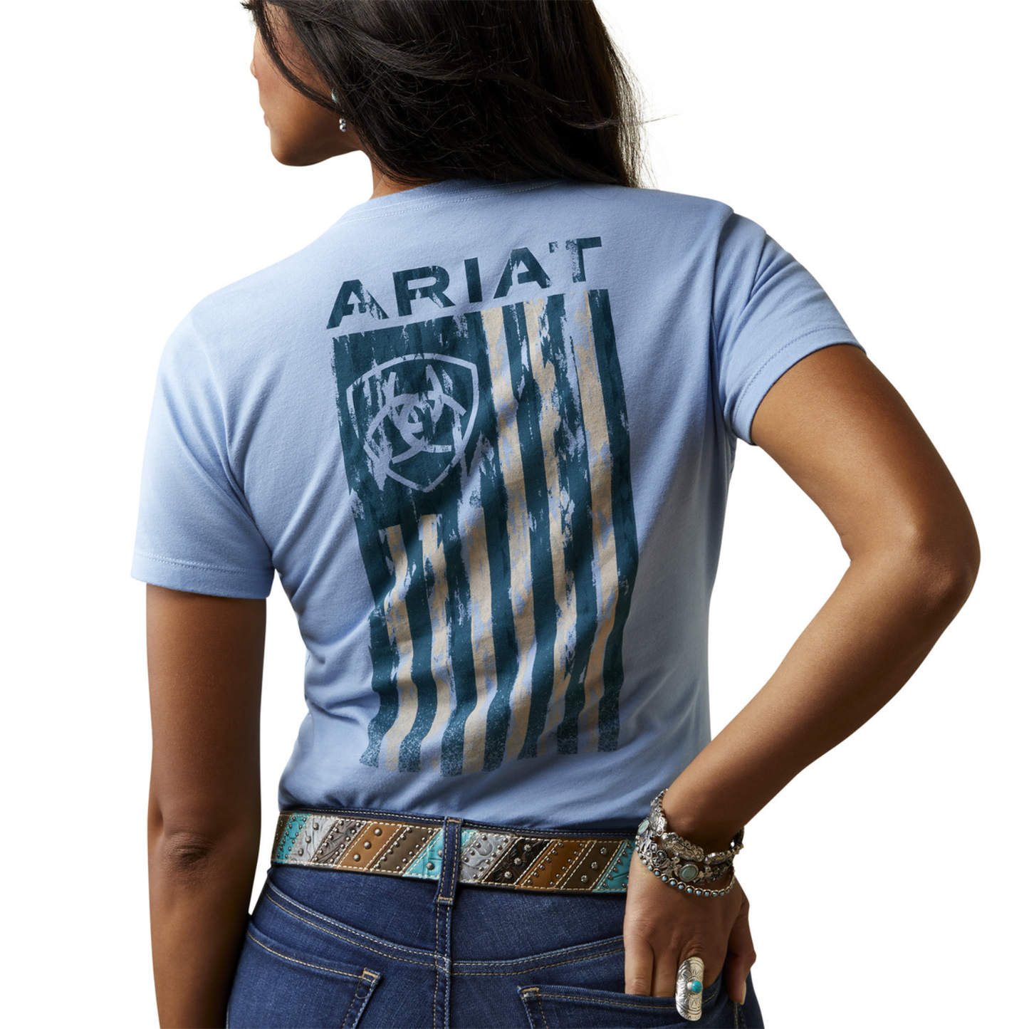 Ariat® Ladies Gila River Light Blue T-Shirt 10045446