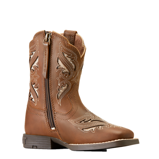 Load image into Gallery viewer, Ariat Children Girl&amp;#39;s Round Up Bliss Sassy Brown Western Boot 10046883
