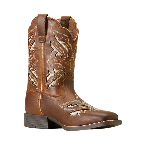 Ariat Youth's Girl's Round Up Bliss Sassy Brown Western Boot 10046884