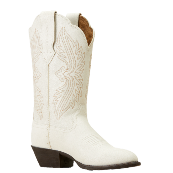 Ariat Ladies Heritage R StretchFit Distressed Ivory Western Boots 10046898