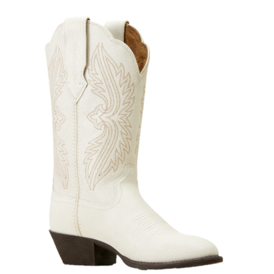 Ariat Ladies Heritage R StretchFit Distressed Ivory Western Boots 10046898