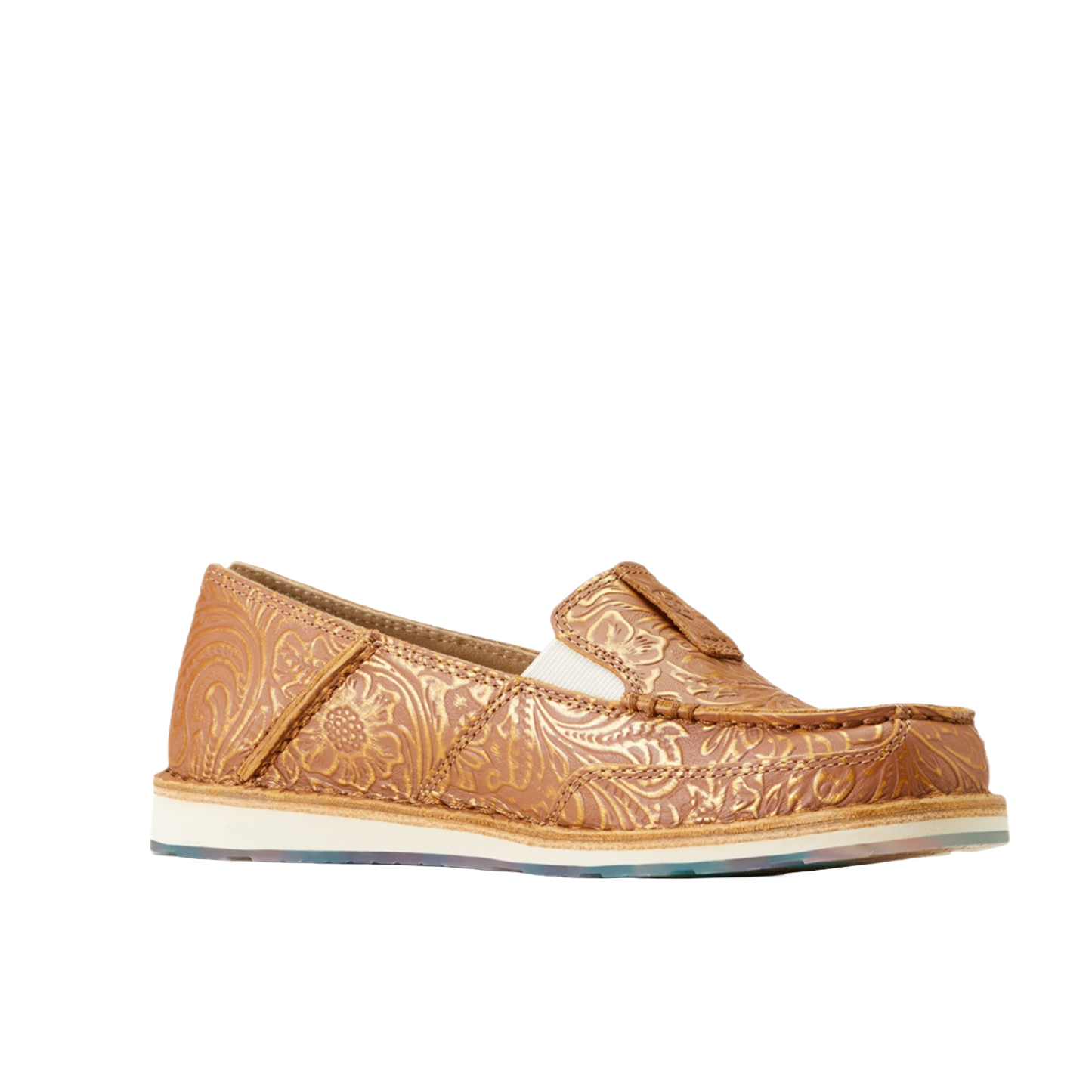 Ariat Ladies Cruiser Floral Embossed Bronze Slip On Shoe 10046920 Ariat Ladies Cruiser Floral Embossed Bronze Slip On Shoe 10046920