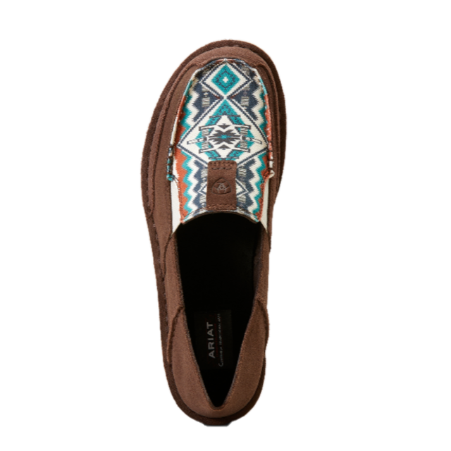 Ariat Ladies Cruiser Chimayo Chocolate & Rio Arba Turquoise Shoes 10046924
