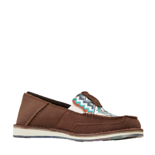 Ariat Ladies Cruiser Chimayo Chocolate & Rio Arba Turquoise Shoes 10046924