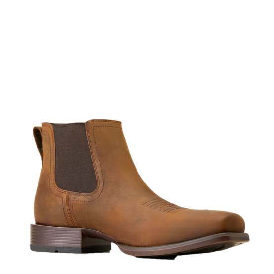 Ariat Men’s Sport Latigo Pull-On Boots – Distressed Tan, Square Toe – Medium & EE Wide – Style 10044559