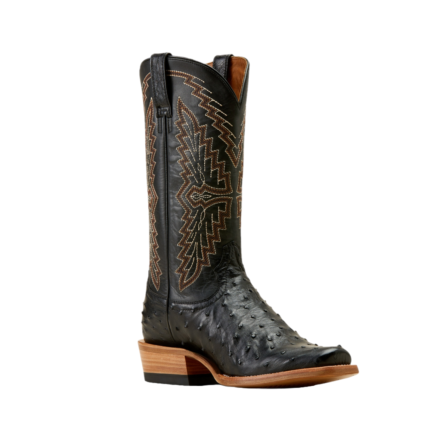 Ariat Men's Futurity Done Right Black Full Quill Ostrich Boots 10047083