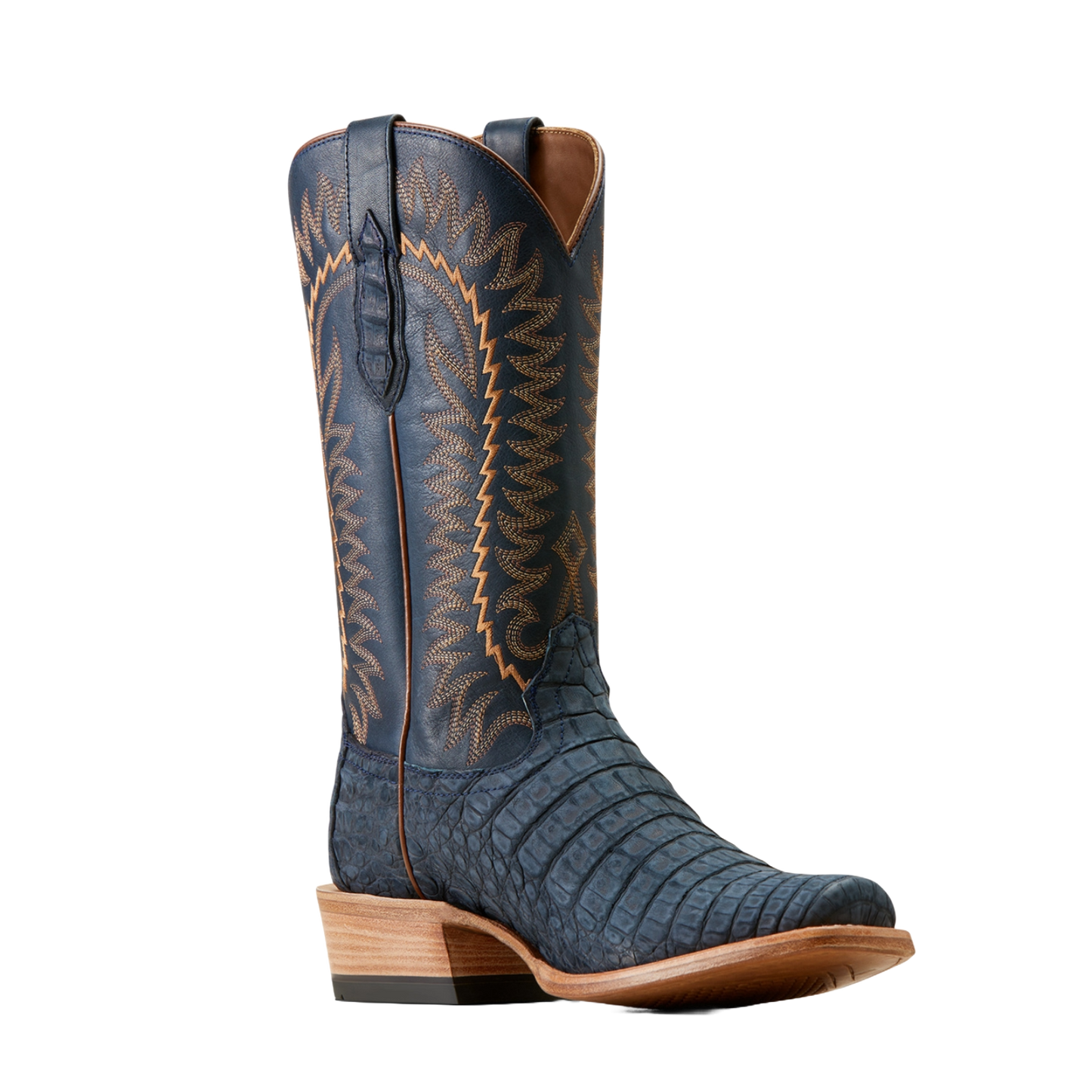 Ariat Men's Futurity Finalist Navy Suede Caiman Belly Boots 10047710
