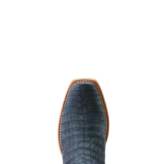 Ariat Men's Futurity Finalist Navy Suede Caiman Belly Boots 10047710