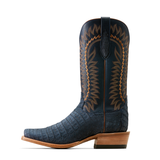 Ariat Men's Futurity Finalist Navy Suede Caiman Belly Boots 10047710