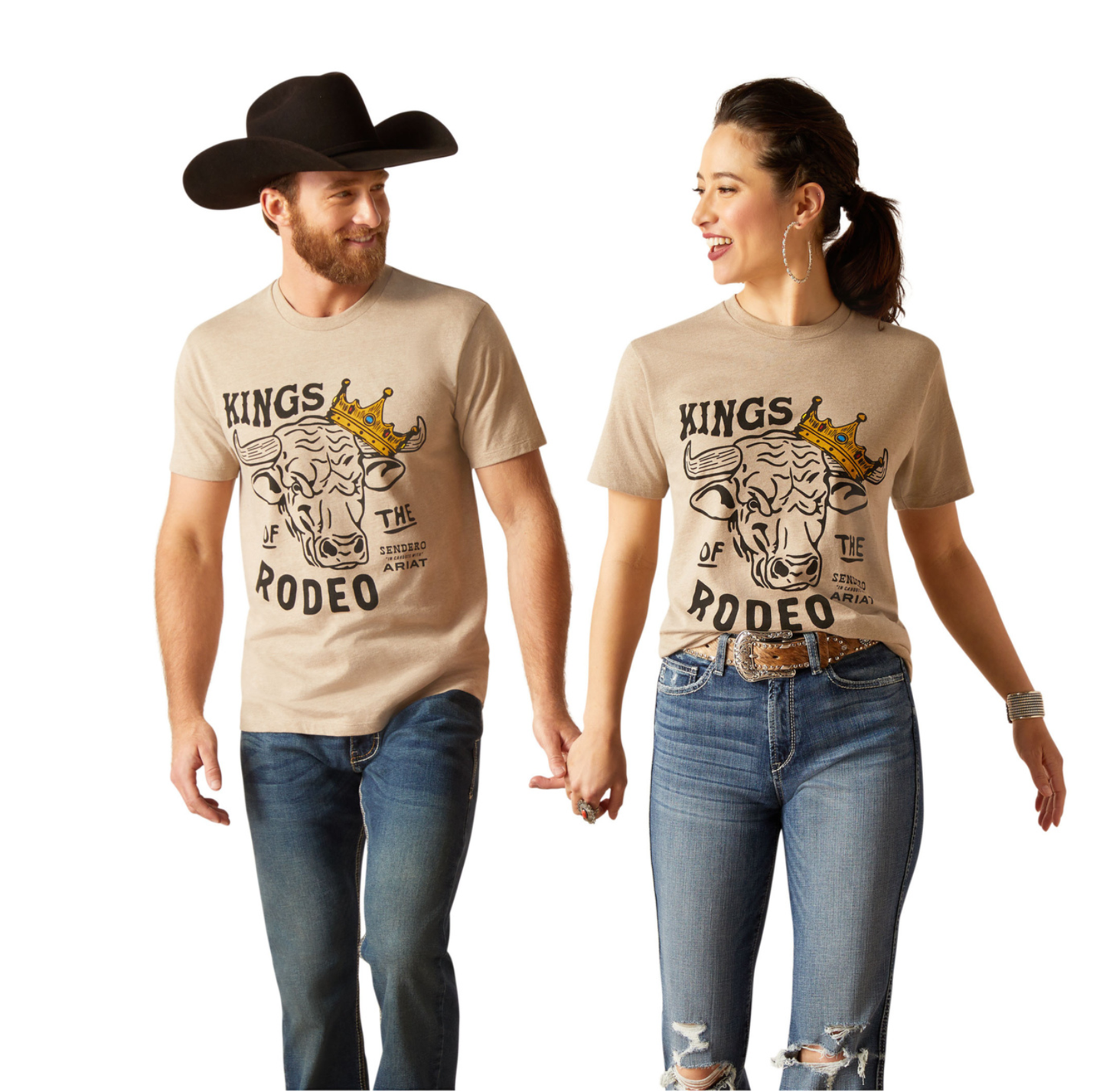 Ariat Men's Sendero Kind Cow Oatmeal Heather T-Shirt 10047841