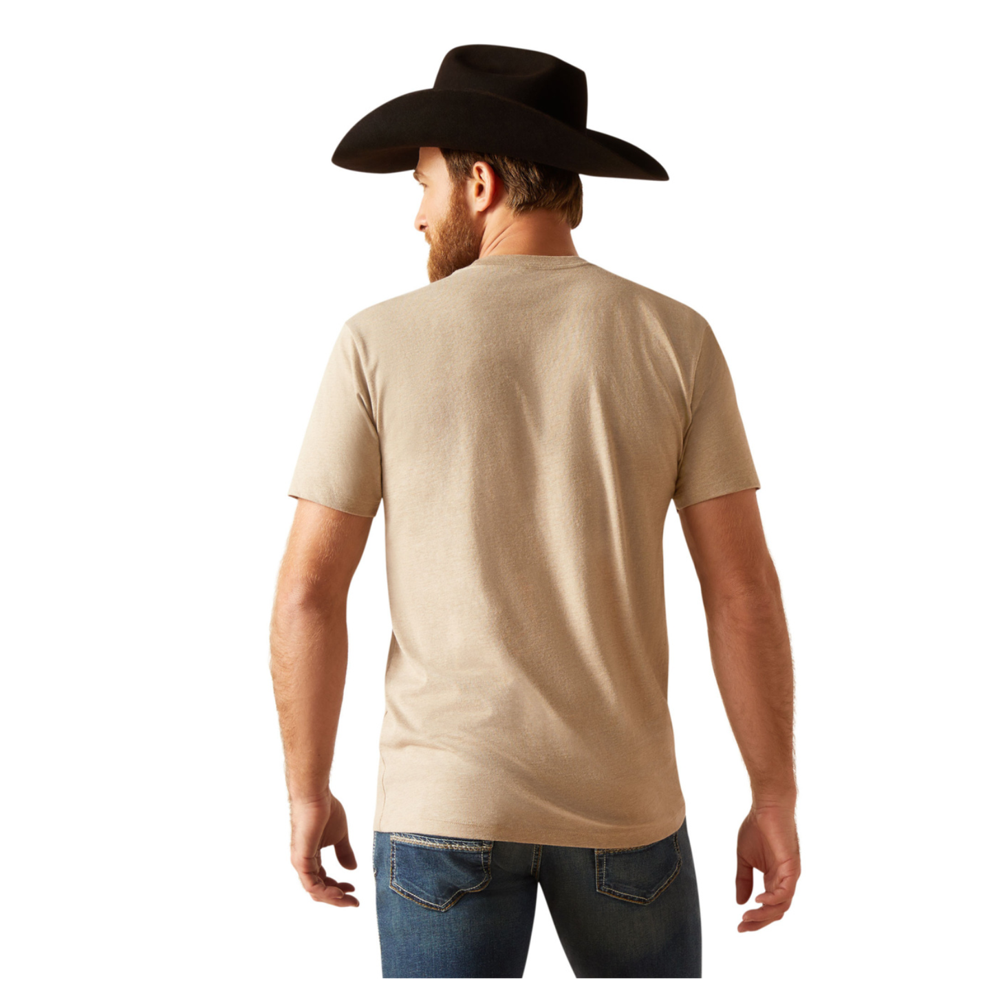 Ariat Men's Sendero Kind Cow Oatmeal Heather T-Shirt 10047841
