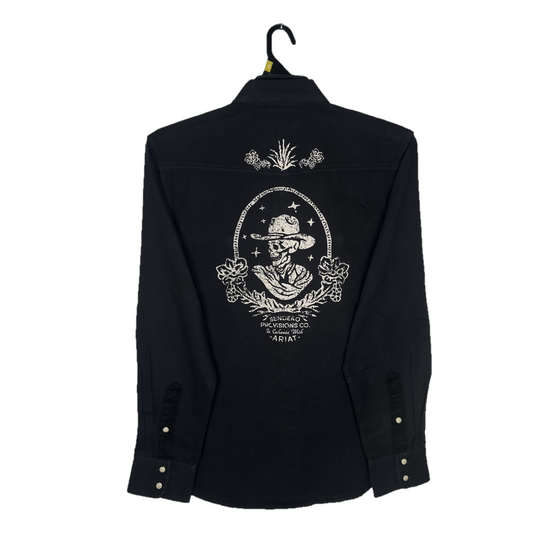 Ariat Men's Sendero Skull Retro Black Button Down Shirt 10047849