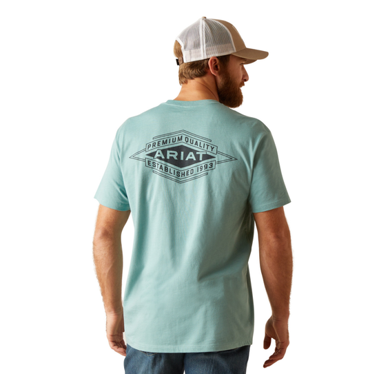 Ariat Men's Work Diamond Oil Blue Heather T-Shirt 10047901