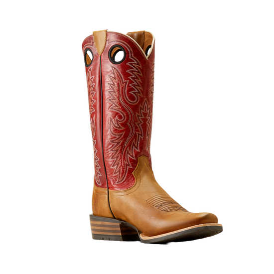 Ariat Men's Ringer Polo Tan Square Toe Cowboy Boots 10050878