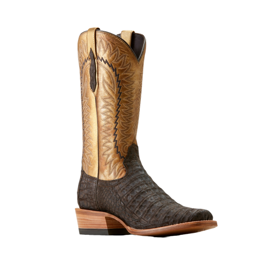 Ariat Men's Futurity Finalist Brushed Chocolate Caiman Belly Boots 10050982