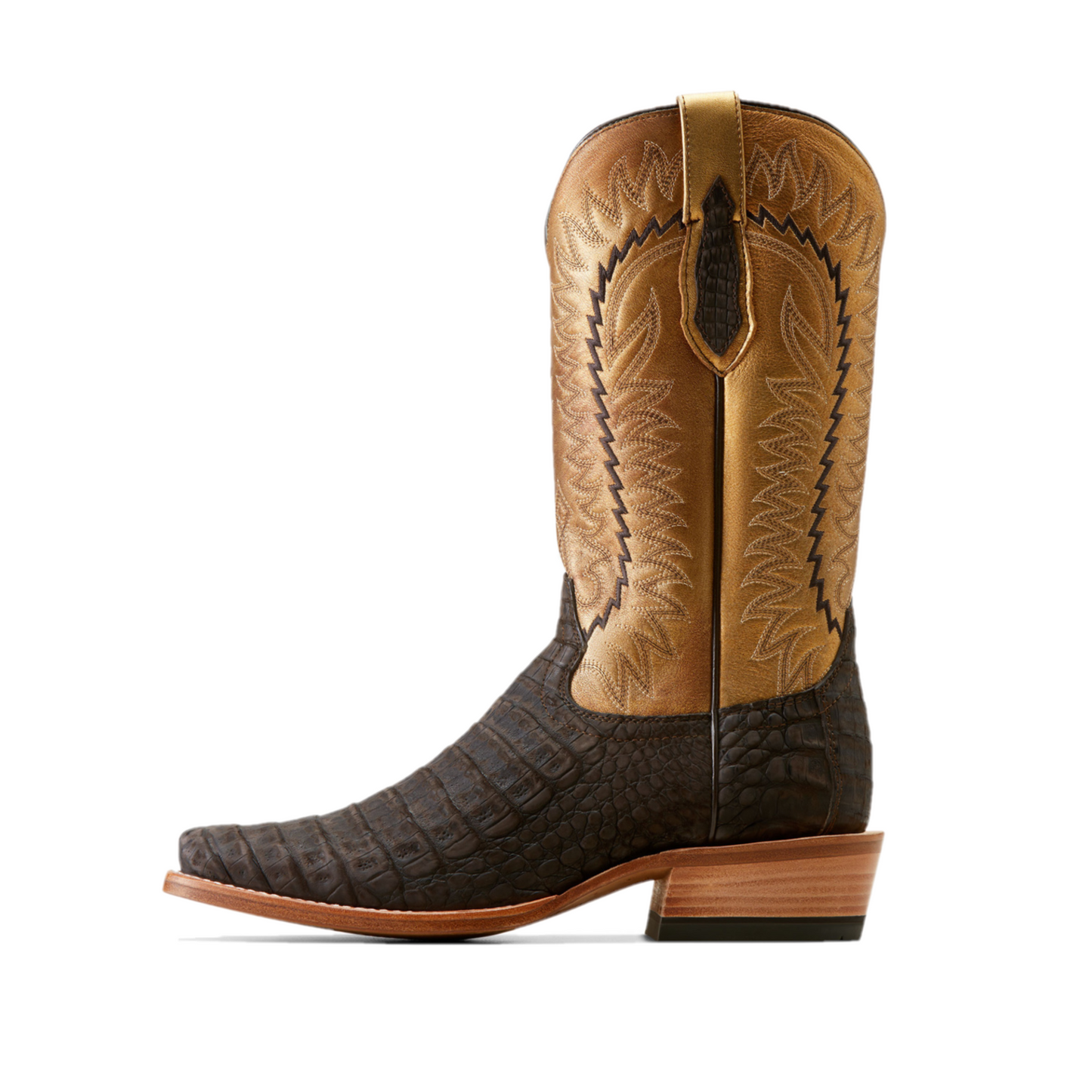 Ariat Men's Futurity Finalist Brushed Chocolate Caiman Belly Boots 10050982