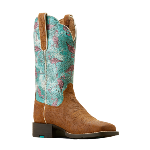 Ariat Ladies Round Up Wide Square Toe Western Boot 10051037