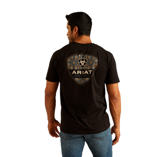 Ariat Men's Black Paisley Shield Logo T-Shirt 10051391