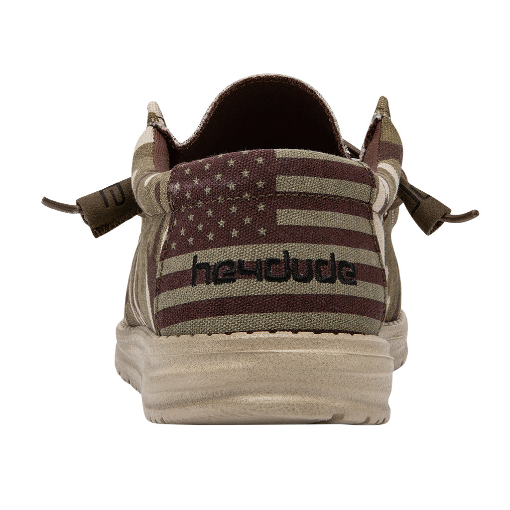 Hey Dude® Wally Men's Camo USA Flag Slip On Shoe 110067037
