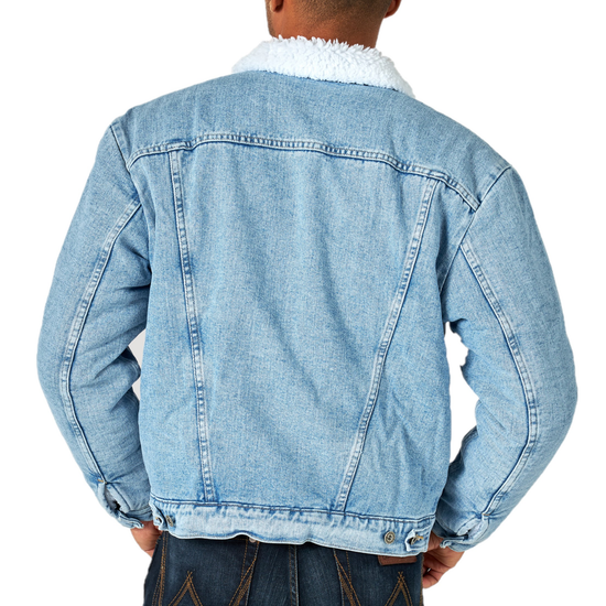 Wrangler® Men's Sherpa Lined Antique Wash Denim Jacket 112314730