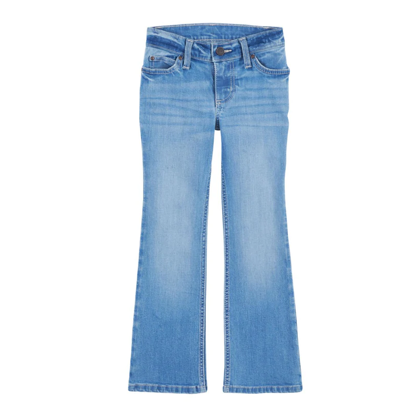 Wrangler® Youth Girl's Mid Light Wash Denim Bootcut Jeans 112315035