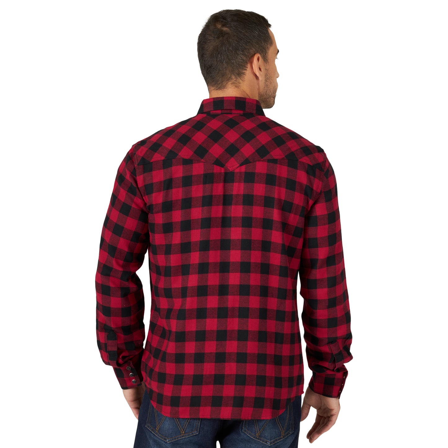 Wrangler® Men's Modern Red Flannel Snap Button Shirt 112318785