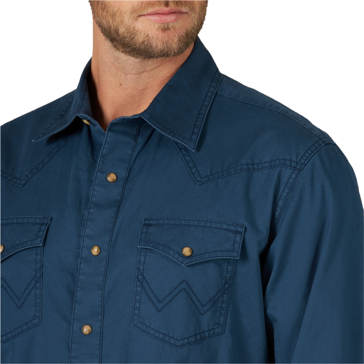 Wrangler® Retro Men's Premium Modern Navy Snap Shirt 112318870