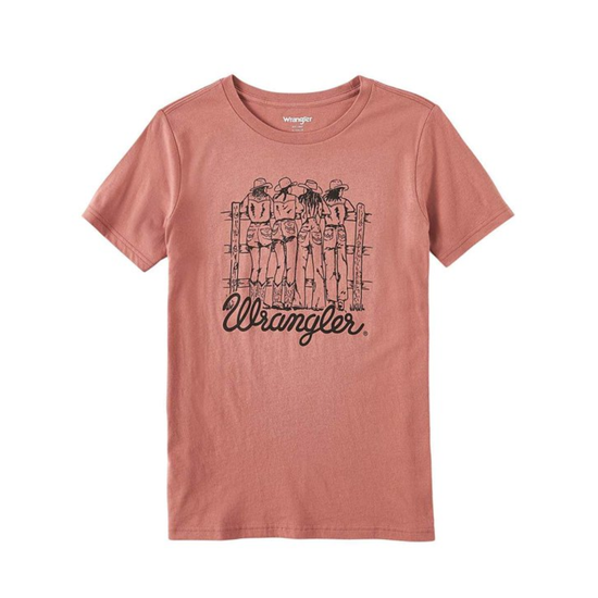Wrangler® Ladies Regular Fit Pink Graphic T-shirt 112318876