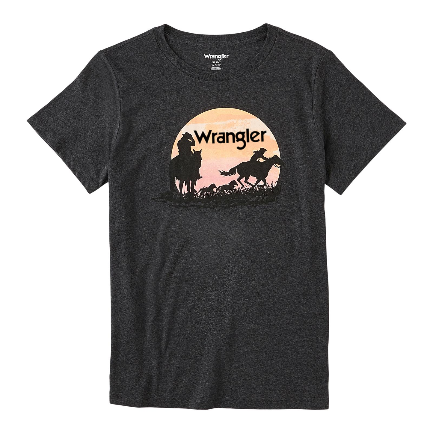 Wrangler® Retro Ladies Western Graphic Grey T-Shirt 112318877