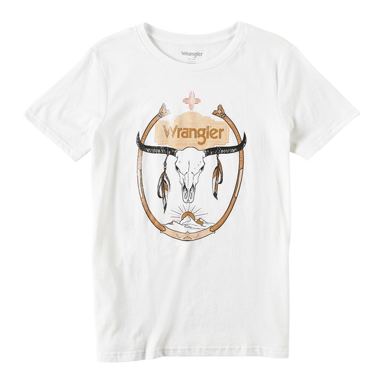 Wrangler® Ladies Longhorn Graphic White T-Shirt 112318878
