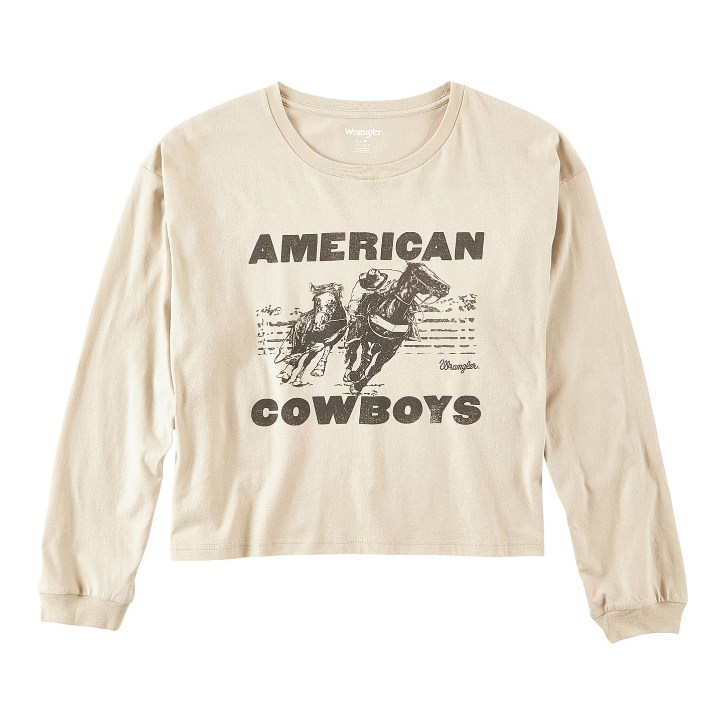 Wrangler® Retro Ladies American Cowboy Silver T-Shirt 112318888