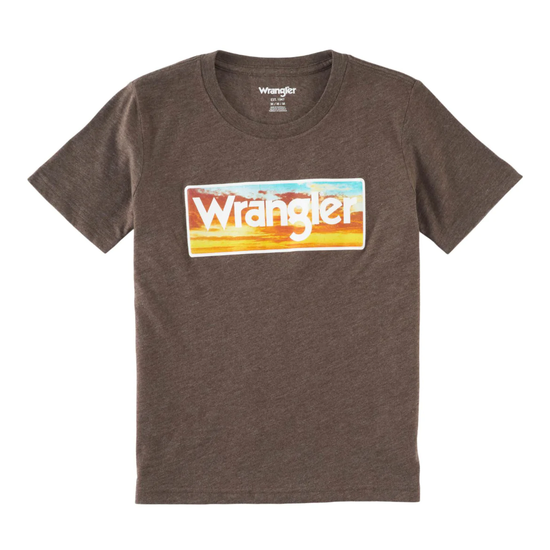 Wrangler® Youth Boy's Brown Heather Logo Graphic T-Shirt 112319269