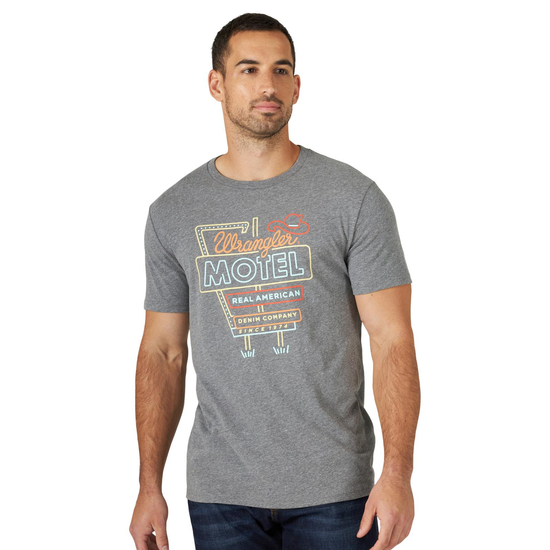 Wrangler® Men's Motel Logo Graphite Heather T-Shirt 112319276