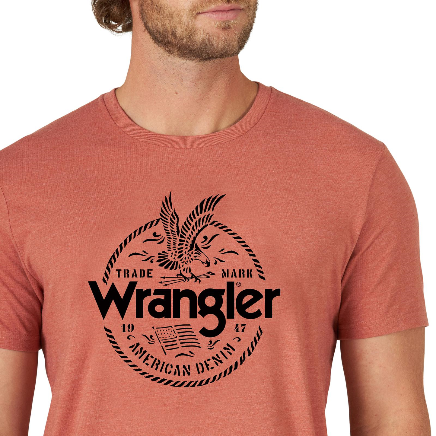 Wrangler® Men's Short Sleeves Redwood Heather Graphic T-Shirt 112319279