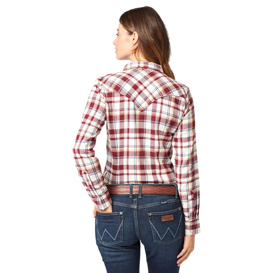 Wrangler® Ladies Essential White Western Snap Up Shirt 112321398