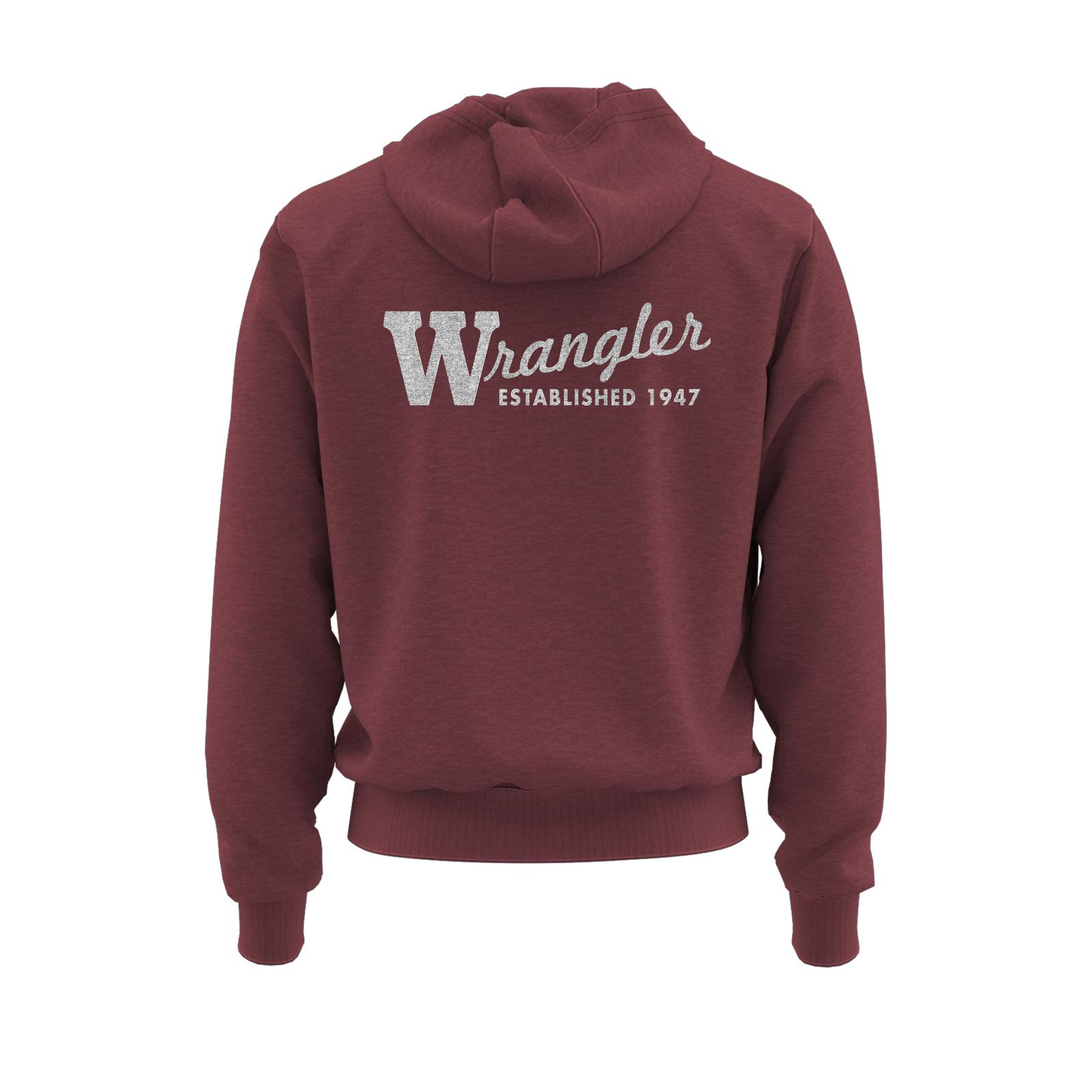 Wrangler® Men's MH Burgundy Heather Full Zip Hoodie 112324840