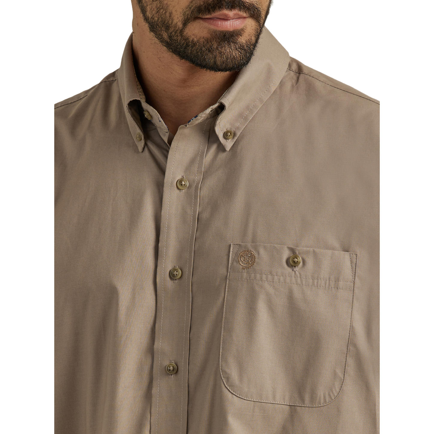 Wrangler Men's George Strait Collection Tan Button Down Shirt 112338097