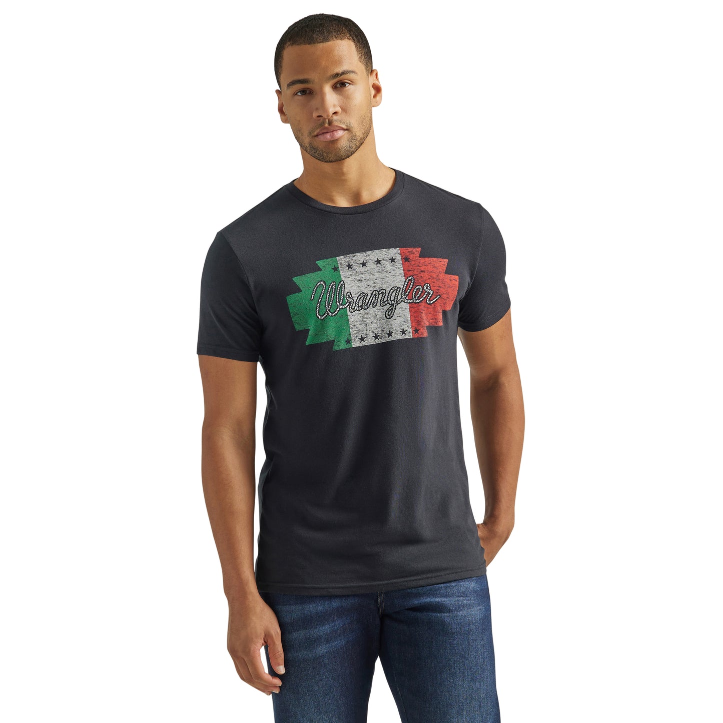 Wrangler Men's Mexico Graphic Jet Black T-Shirts 112339598