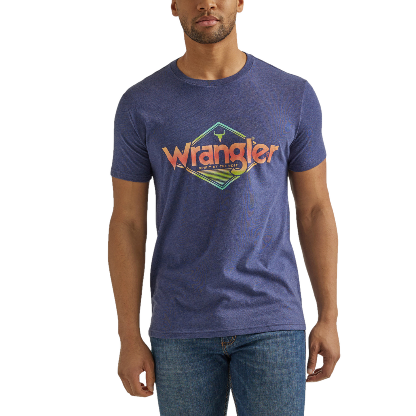 Wrangler Men's Logo Graphic Denim Heather T-Shirt 112344155