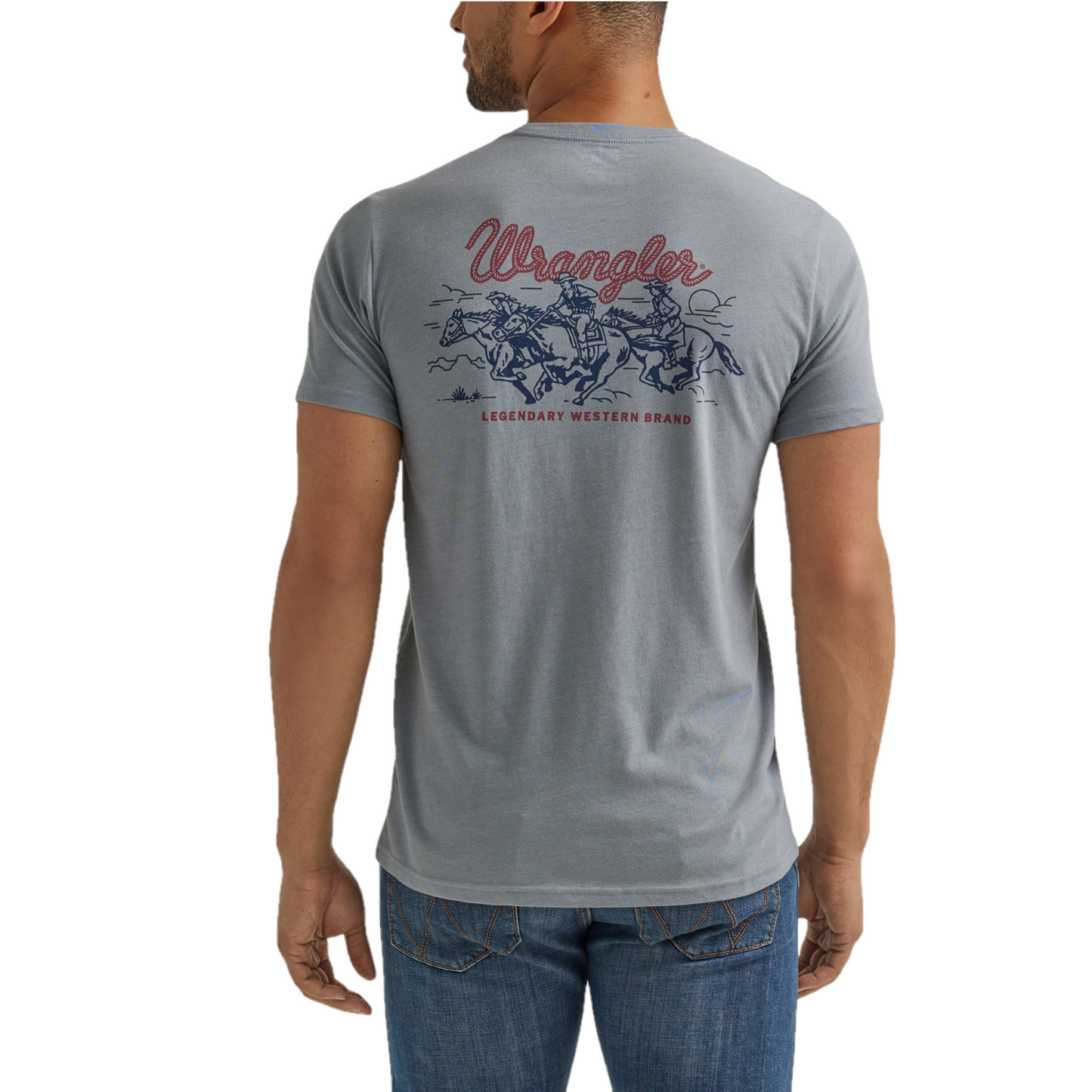Wrangler Men's Cowboy Graphic Tradewinds Heather T-Shirt 112344159
