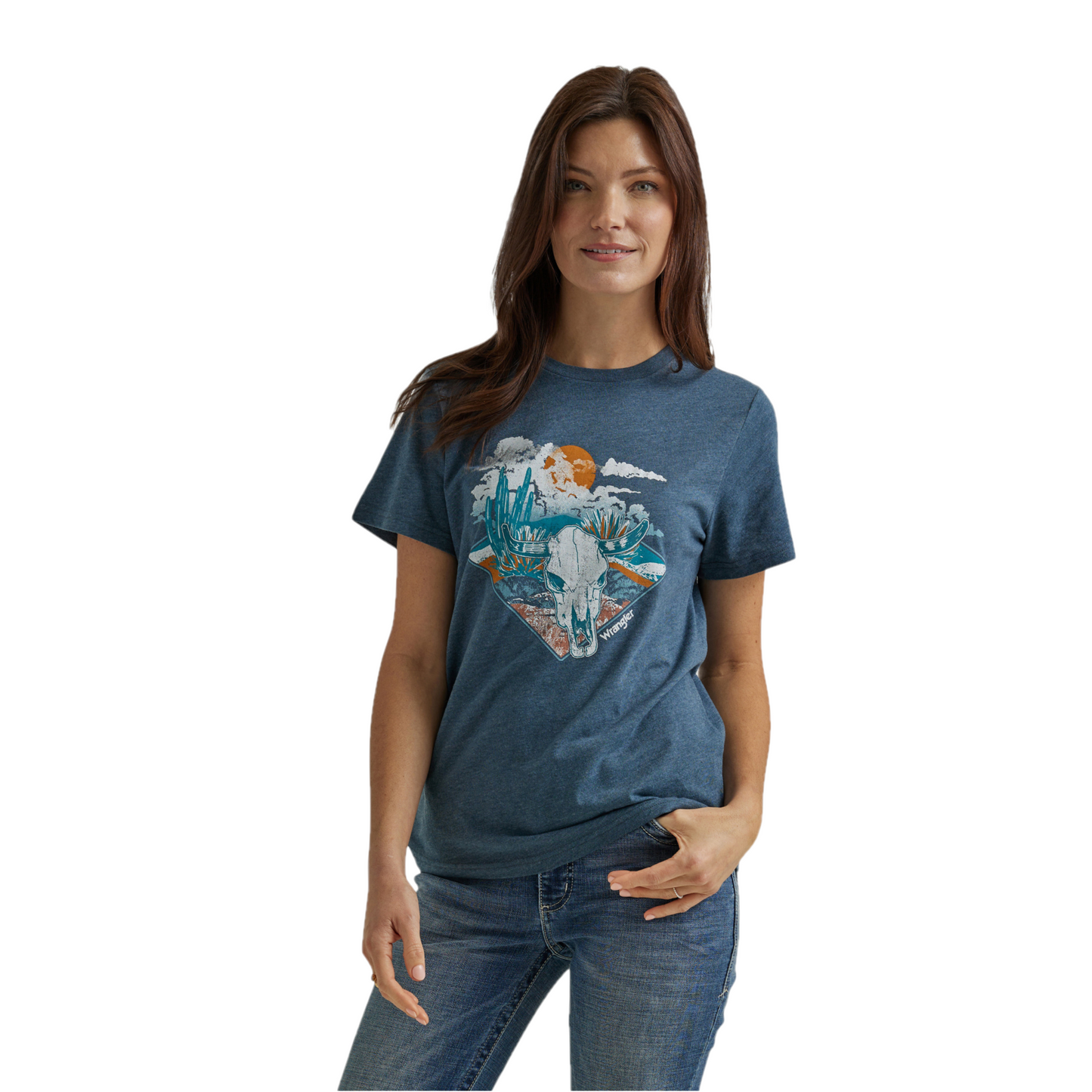 Wrangler Ladies Retro Desert Graphic Midnight Navy T-Shirt 112344168
