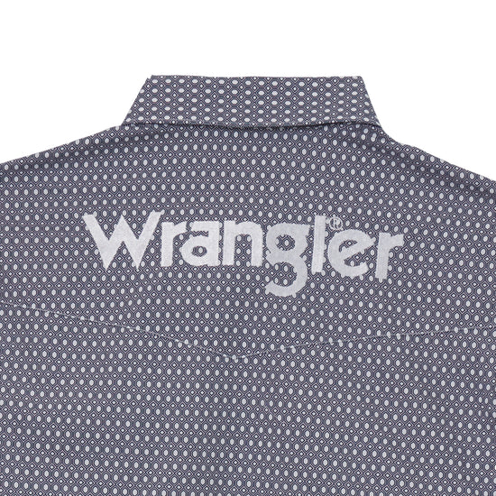 Wrangler Men's Western Logo Navy Button Down Shirt 112344432